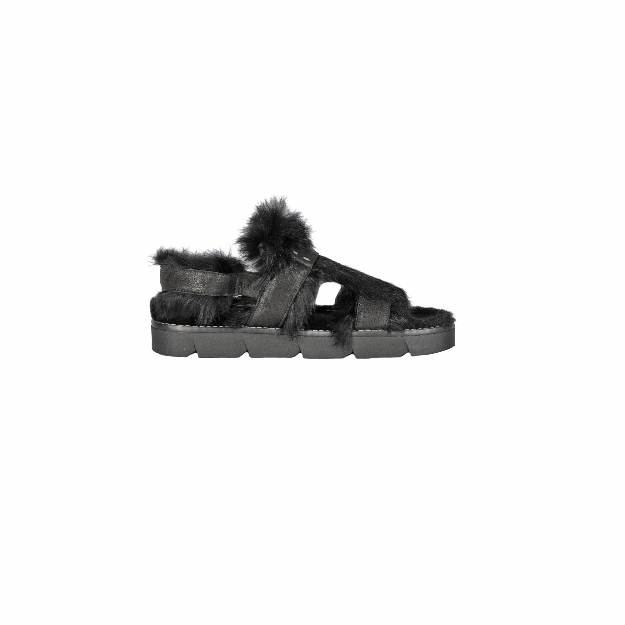 Sandal Fur Vegetal Wash Black