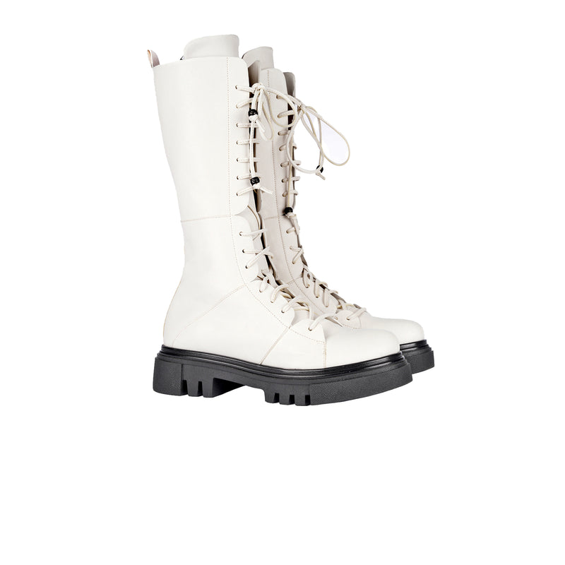 Lace-up Boot Old Iron White