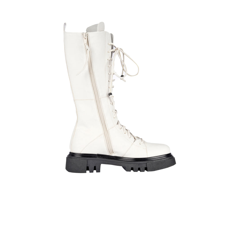 Lace-up Boot Old Iron White