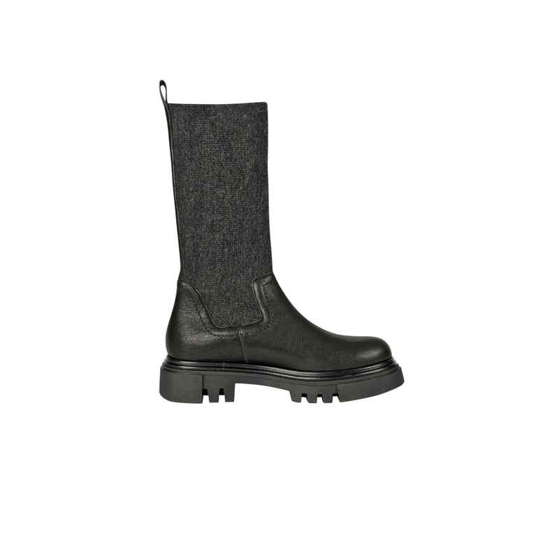 Boot Old Iron Stretch Wool Black