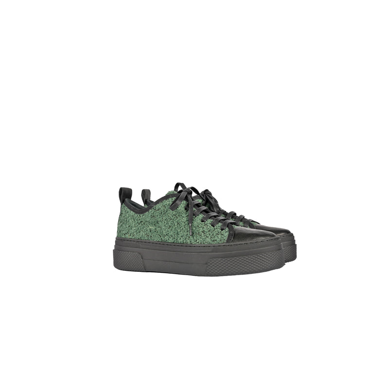 Wool Sneaker Bouclè Dark Green