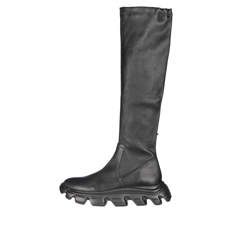 Knee Boot Old Iron Stretch Black