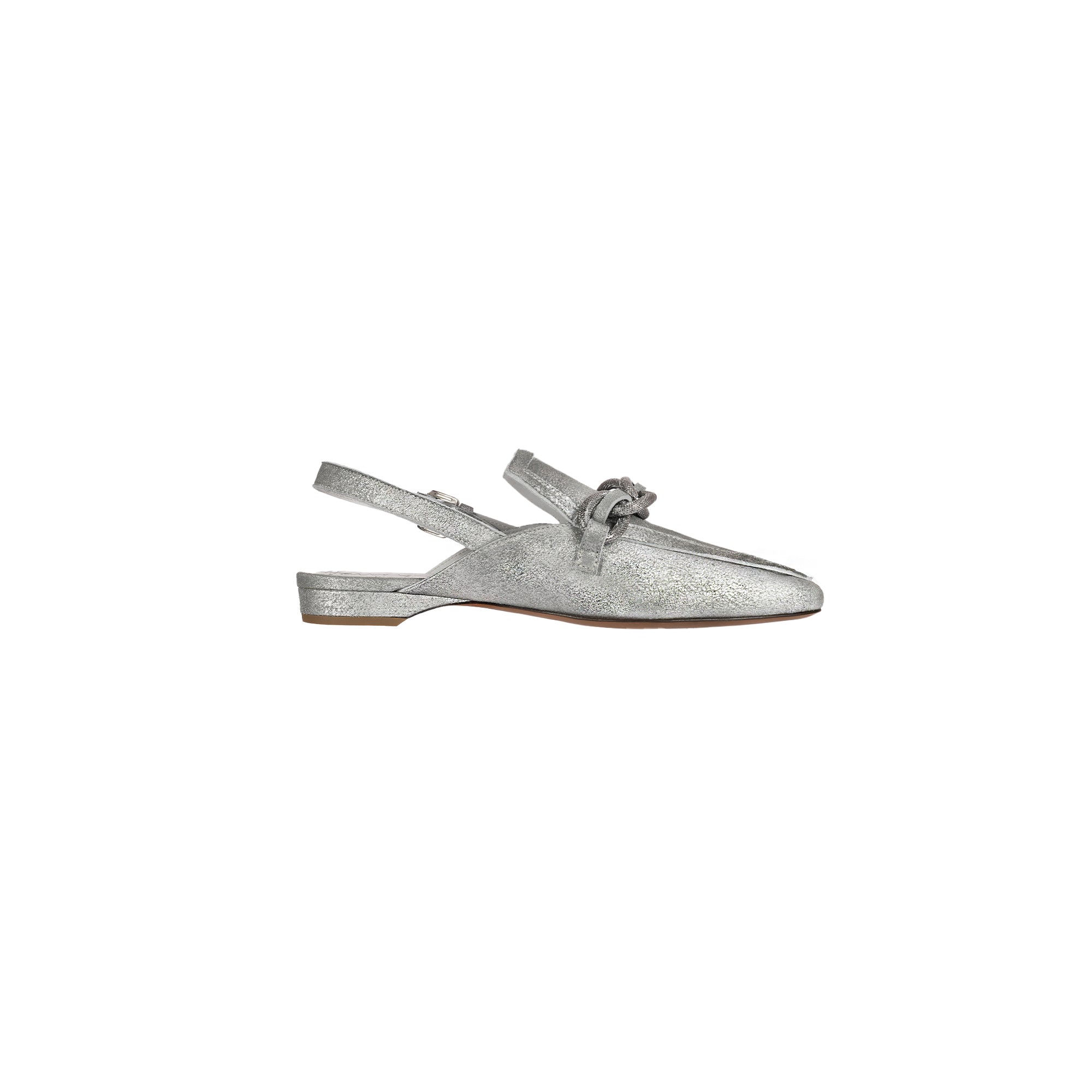 Pointed Slipper Graffiato Silver