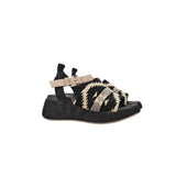 Platform Sandal Azteco Fabric Black