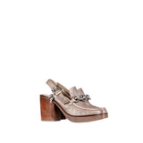 Platform Moccasin Graffiato Rose Gold