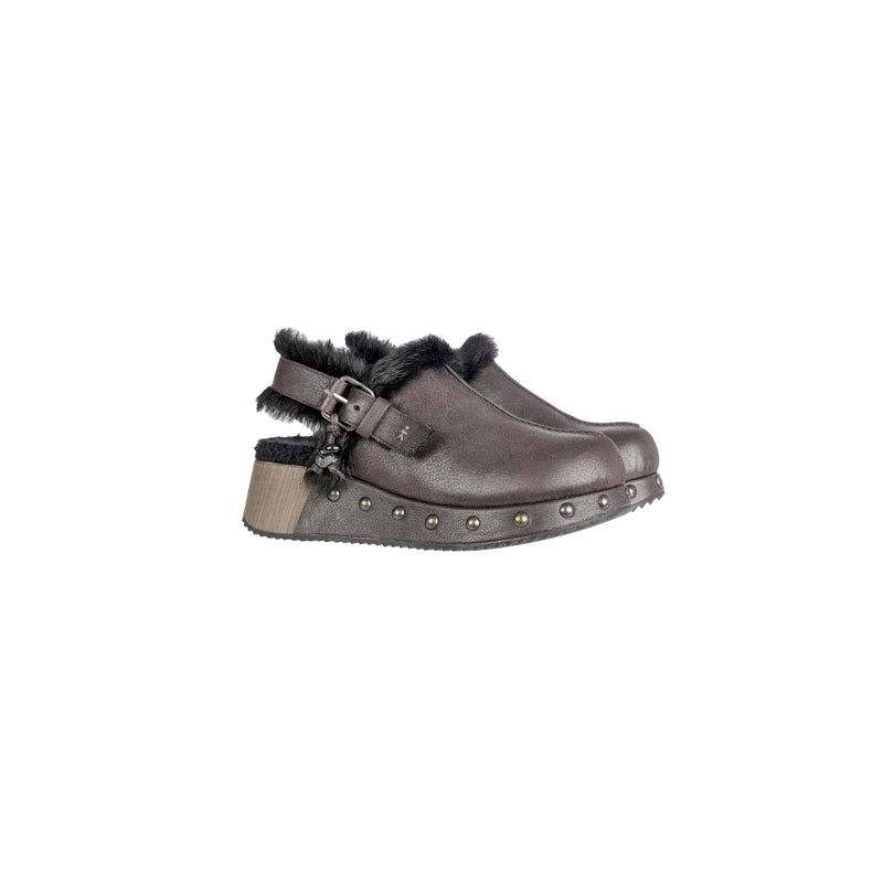 Chanel Platform Clog Fur Ombreggiato Bronze