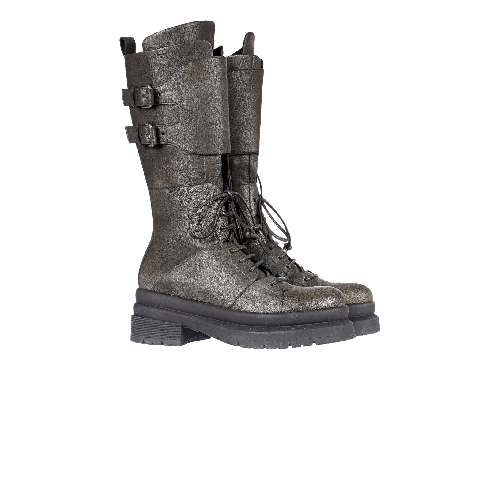 Pull on combat boots best sale