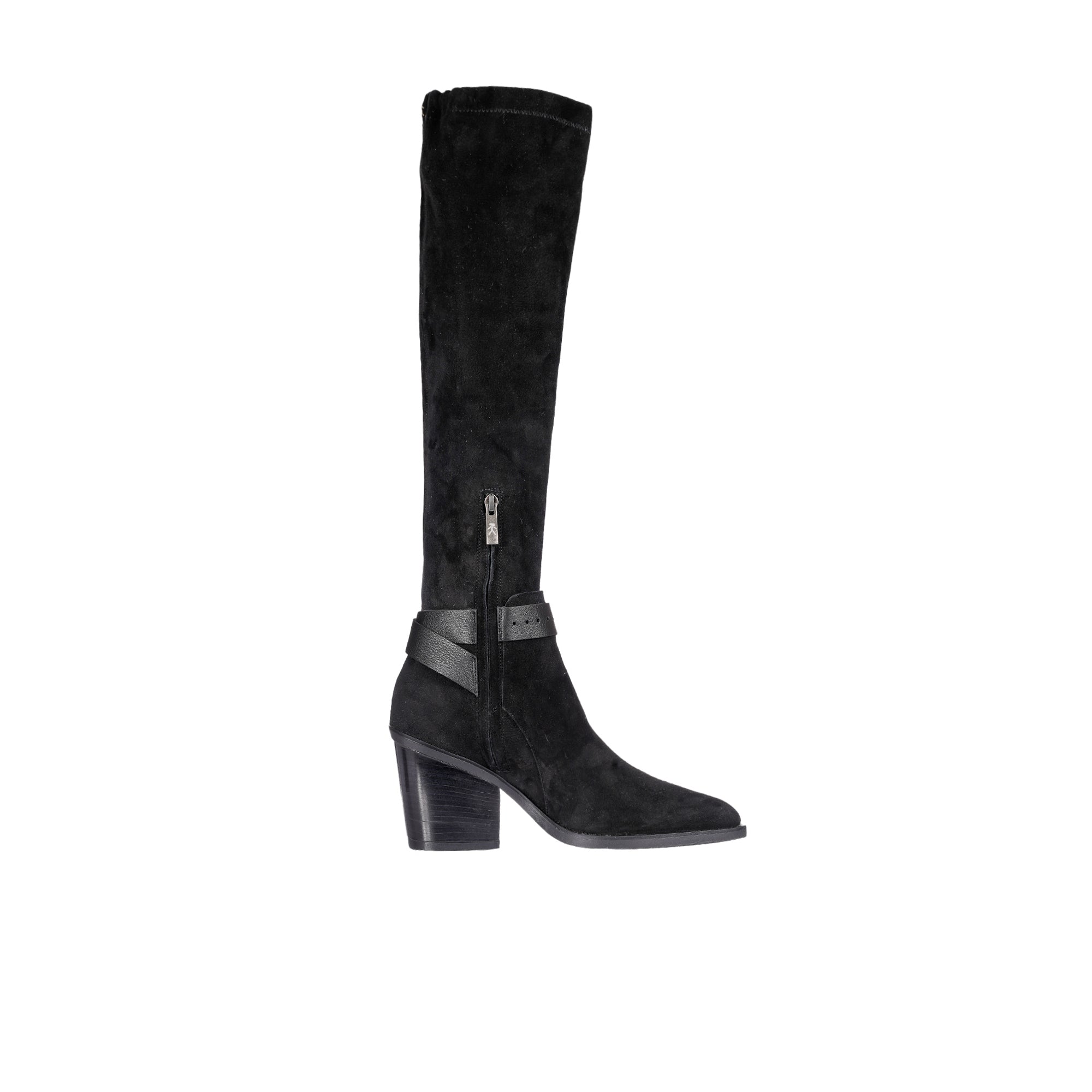 Knee Boot Stretch Chamois Black