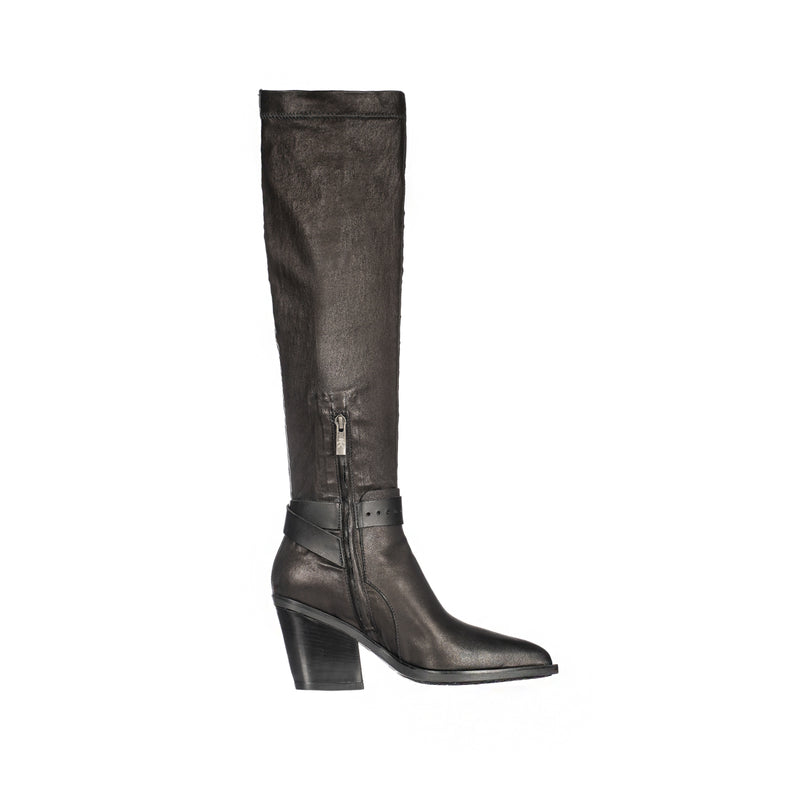 Knee Boot Stretch Nappa Black