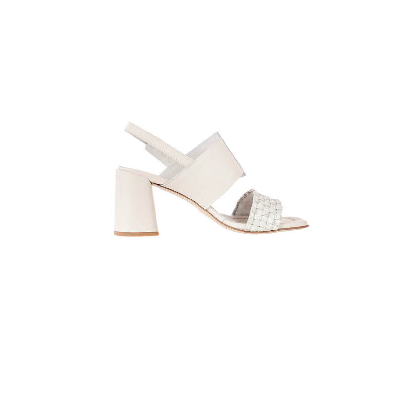 Buckle Heel Sandal Muflone Dama Laminato