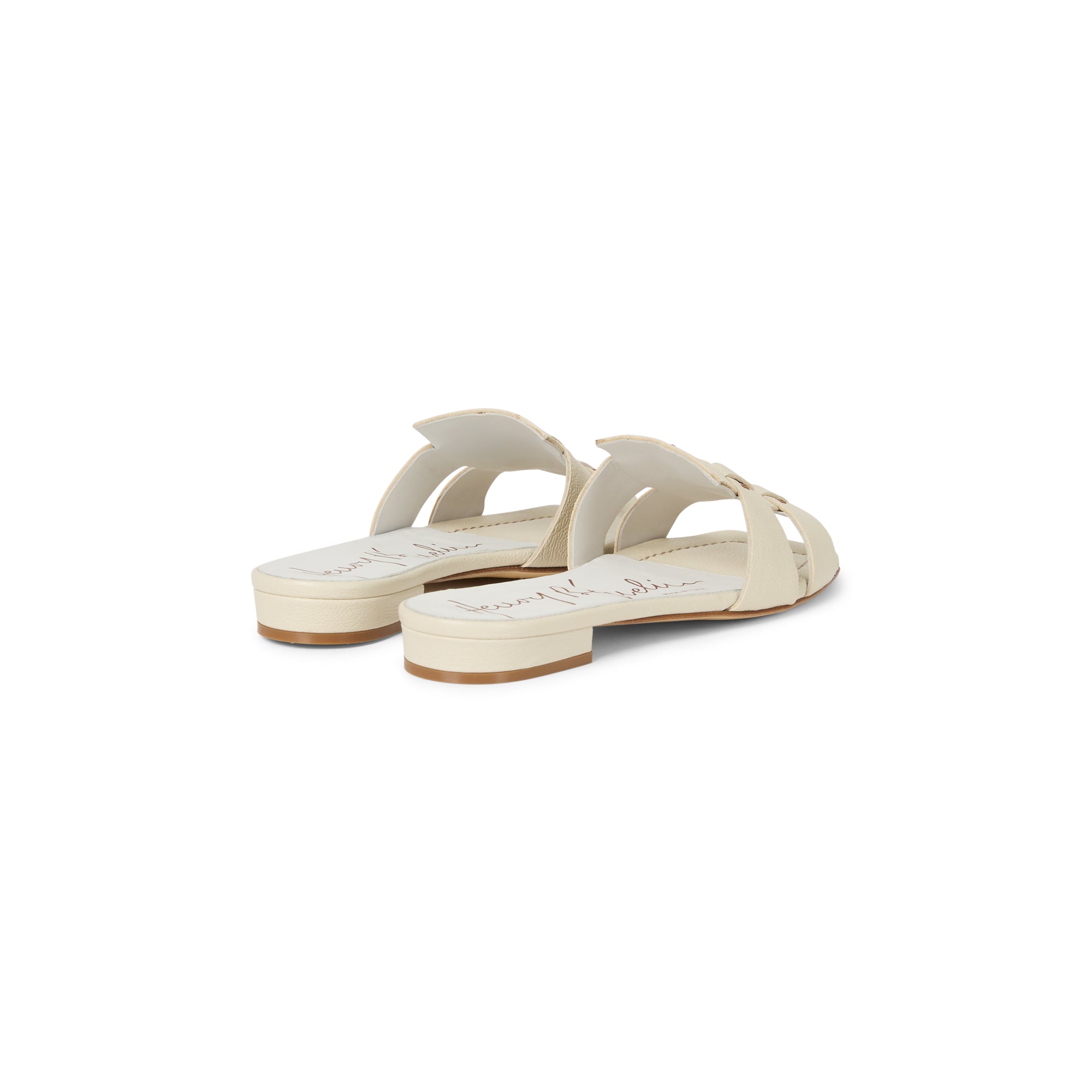 Flat Leather Slide Martellato