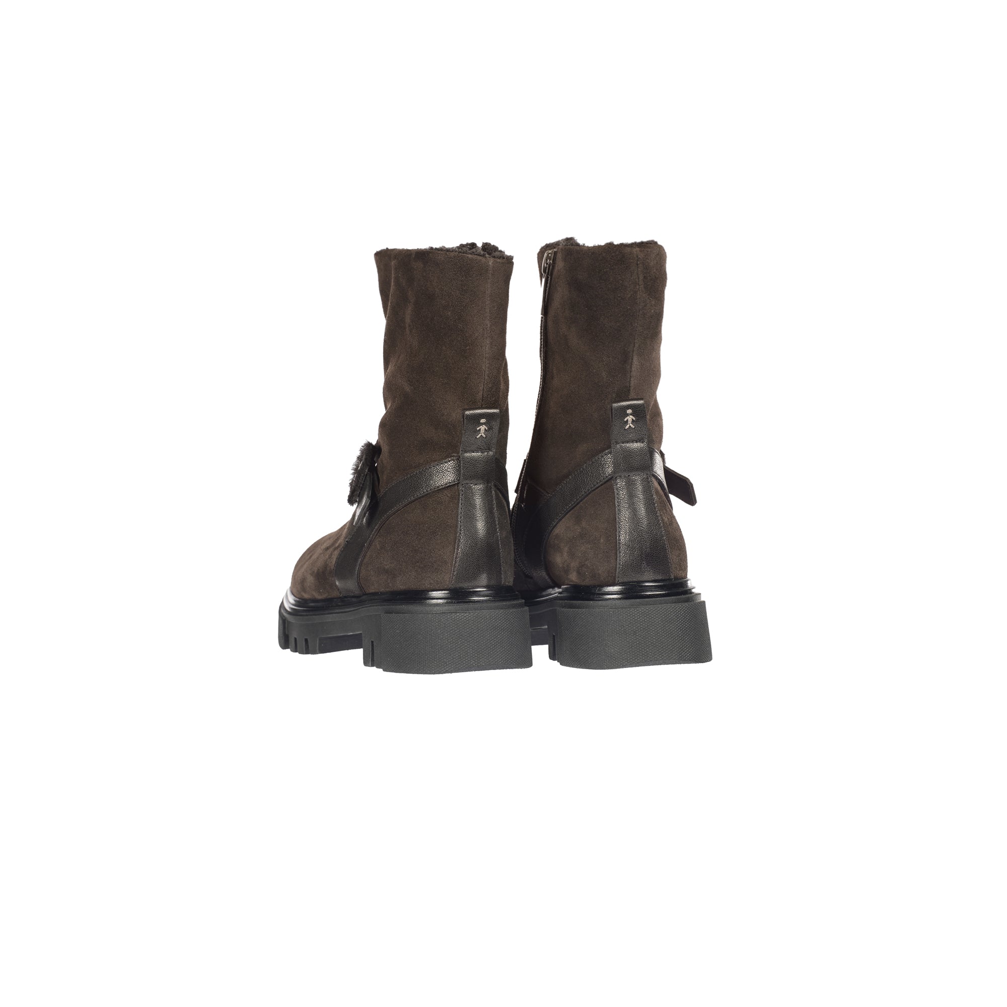 Ankle Boot in Suede with Buckle Detail