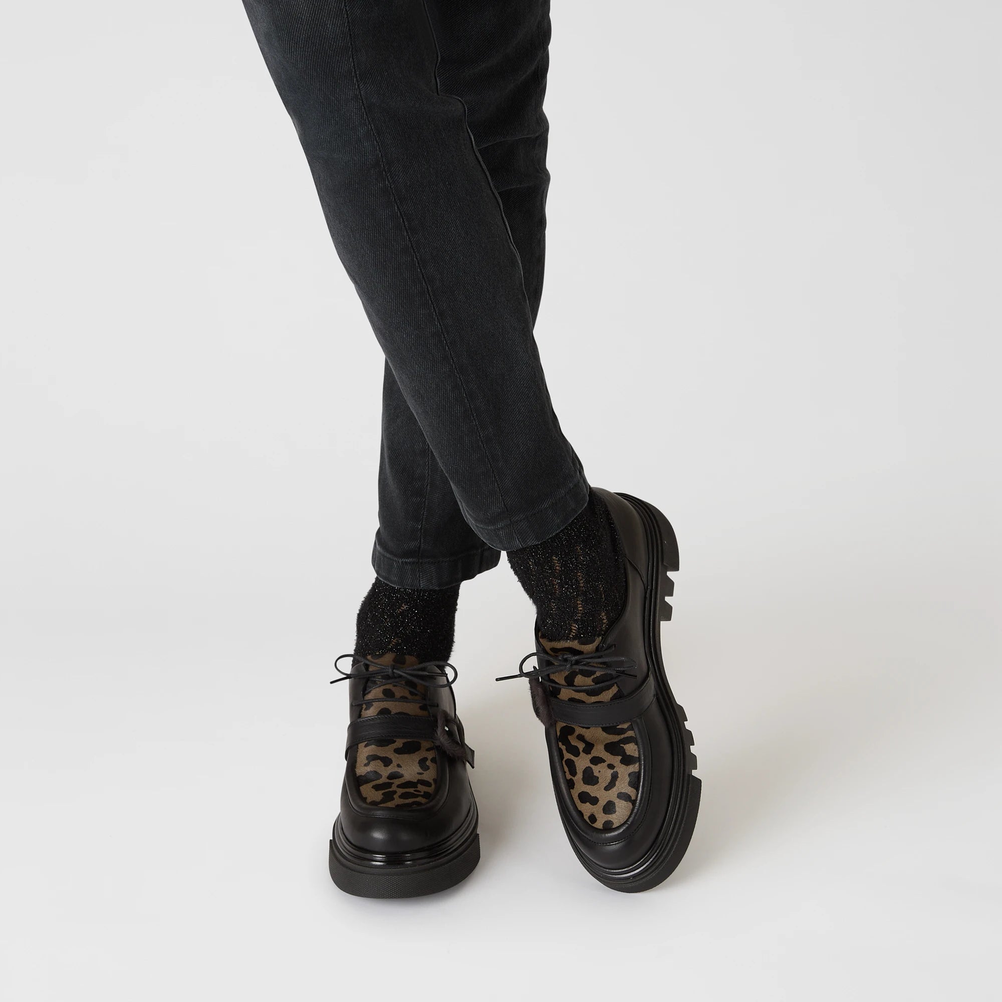 Leopard Buckle Loafer in Norton