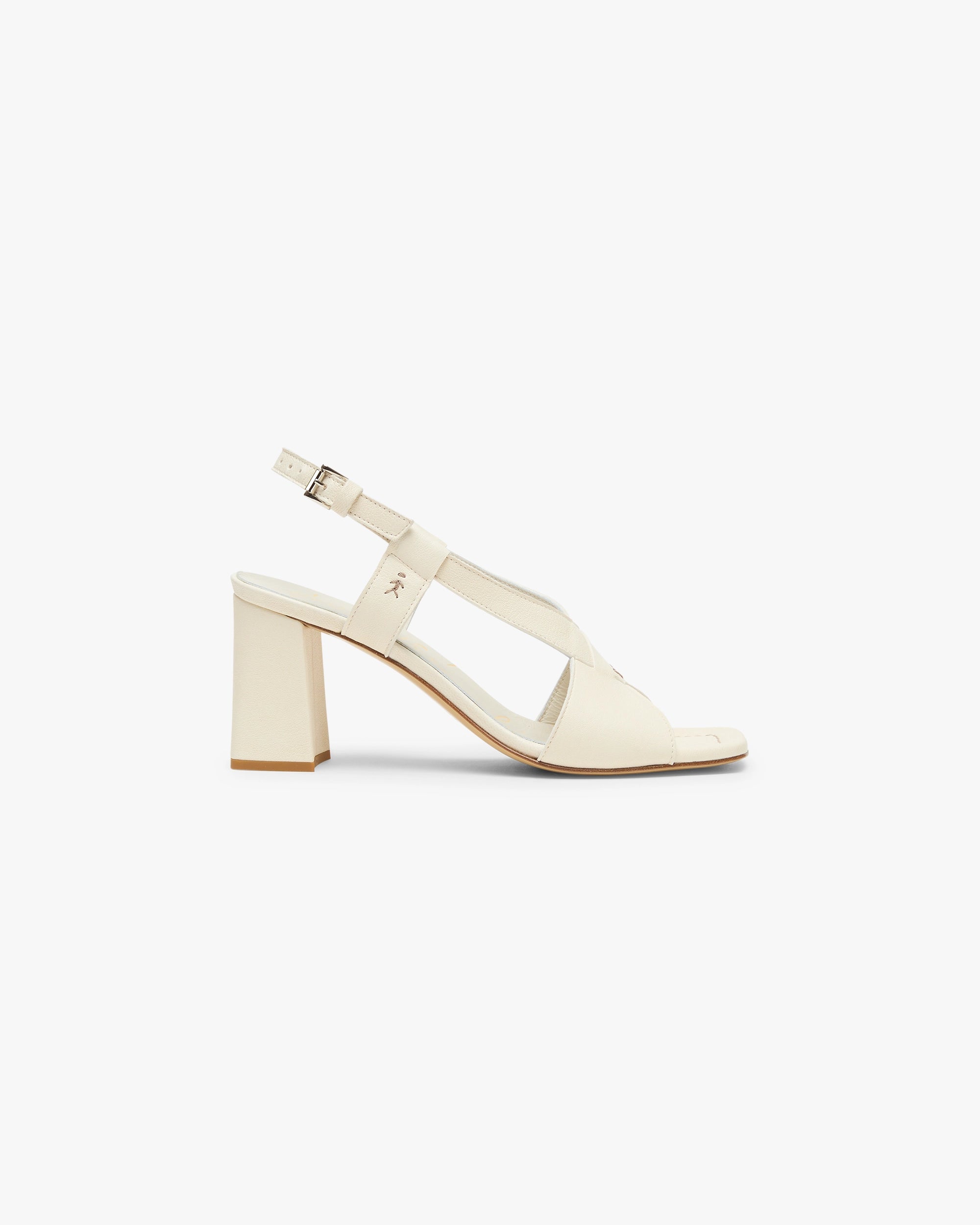 Cross-Strap Heeled Sandal