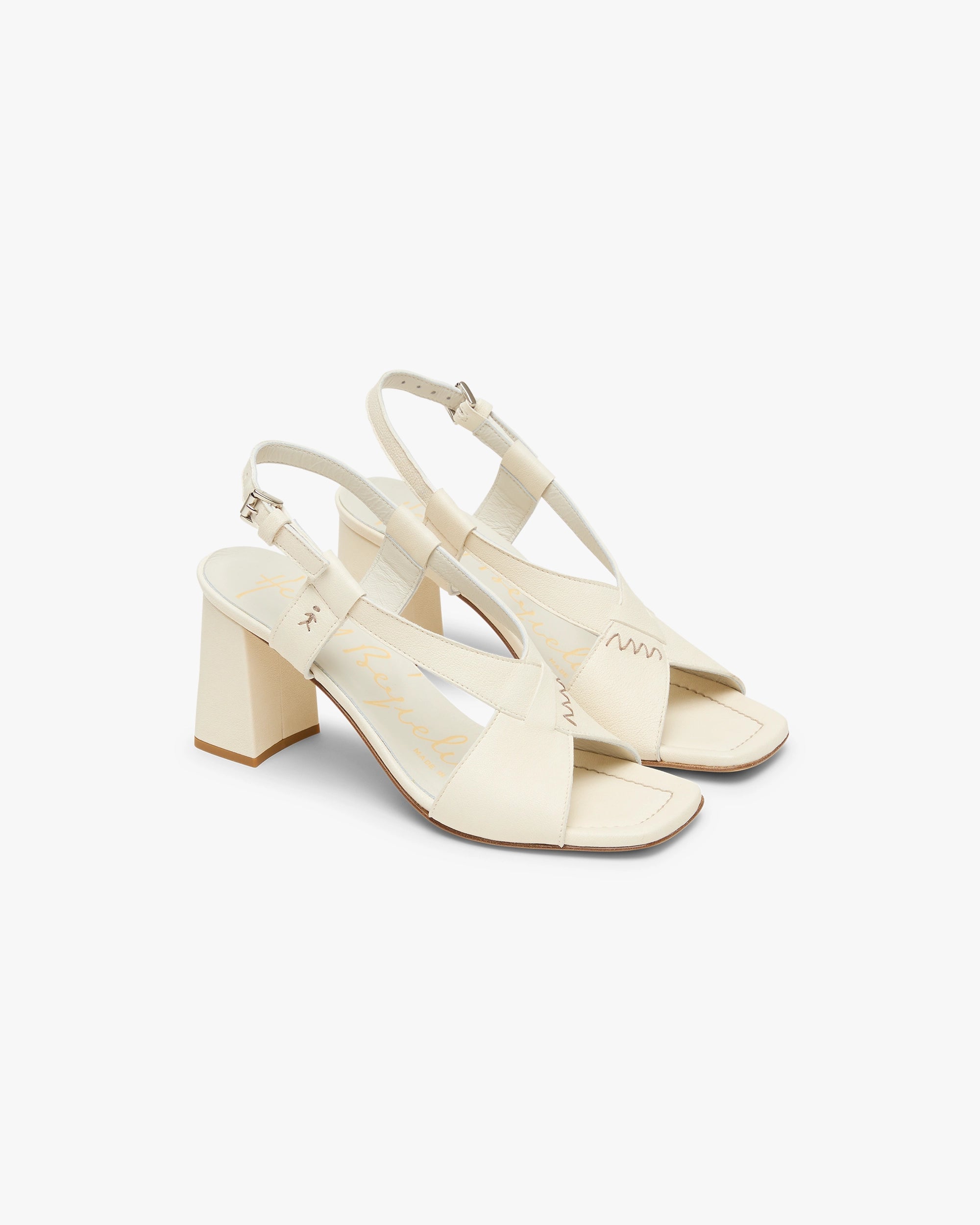 Cross-Strap Heeled Sandal