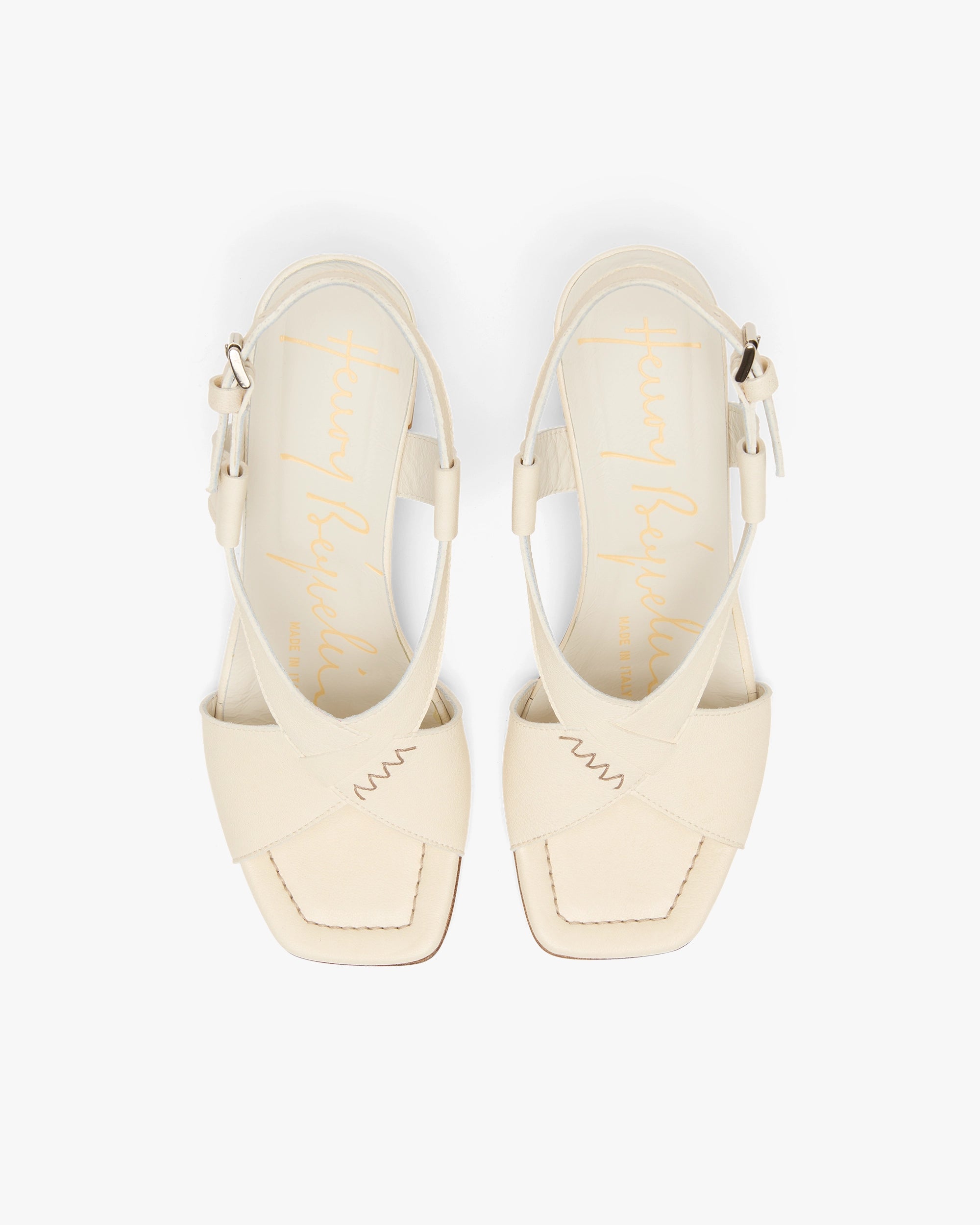 Cross-Strap Heeled Sandal