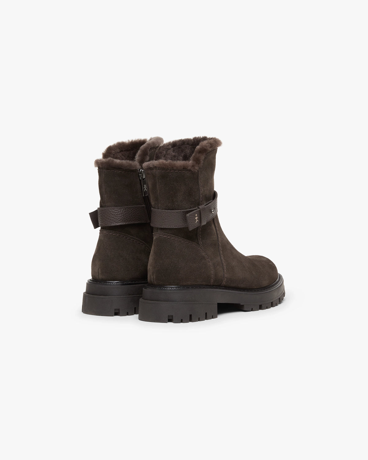 Athena Shearling Suede Ankle Boot