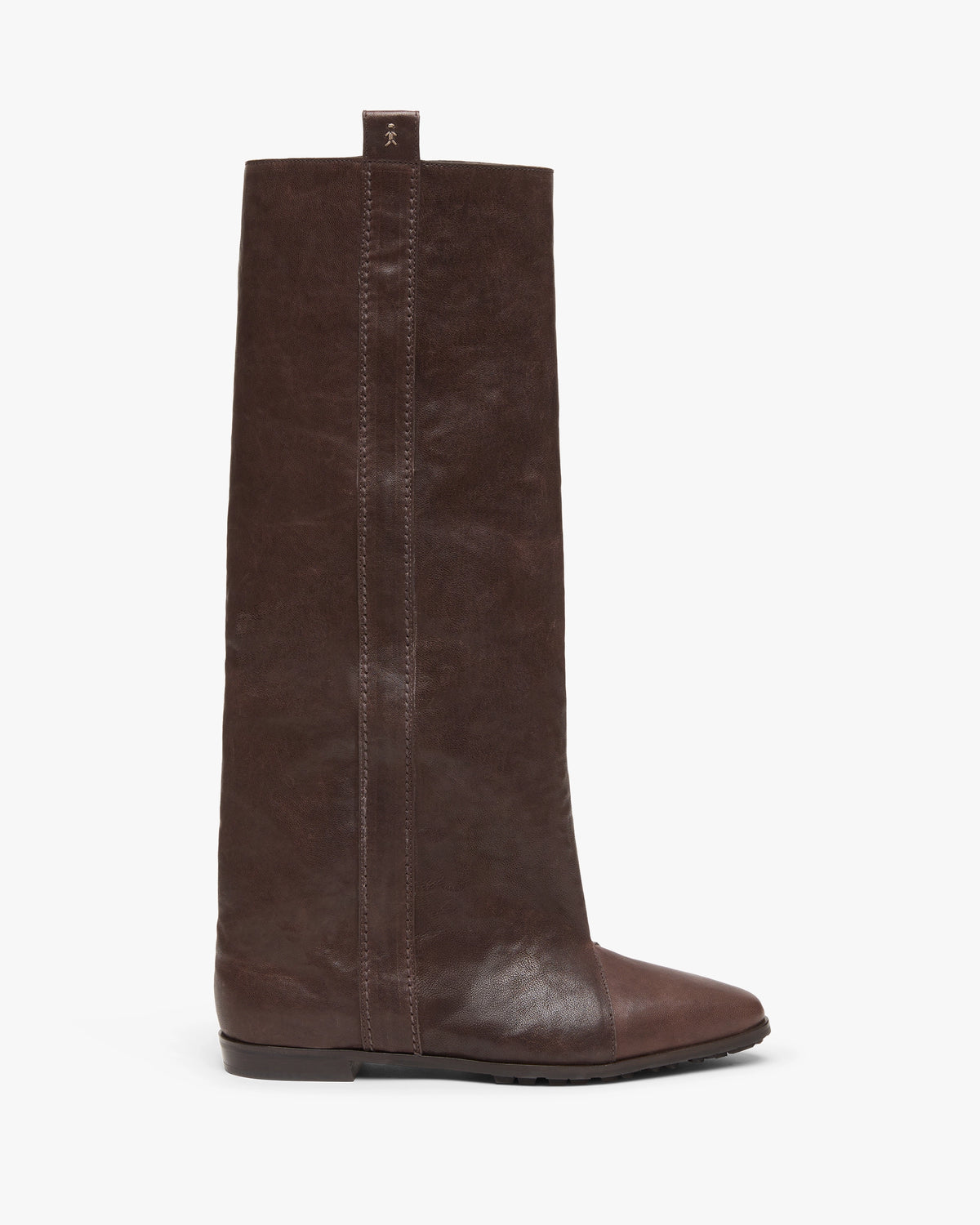 Wide-Shaft Leather Boot