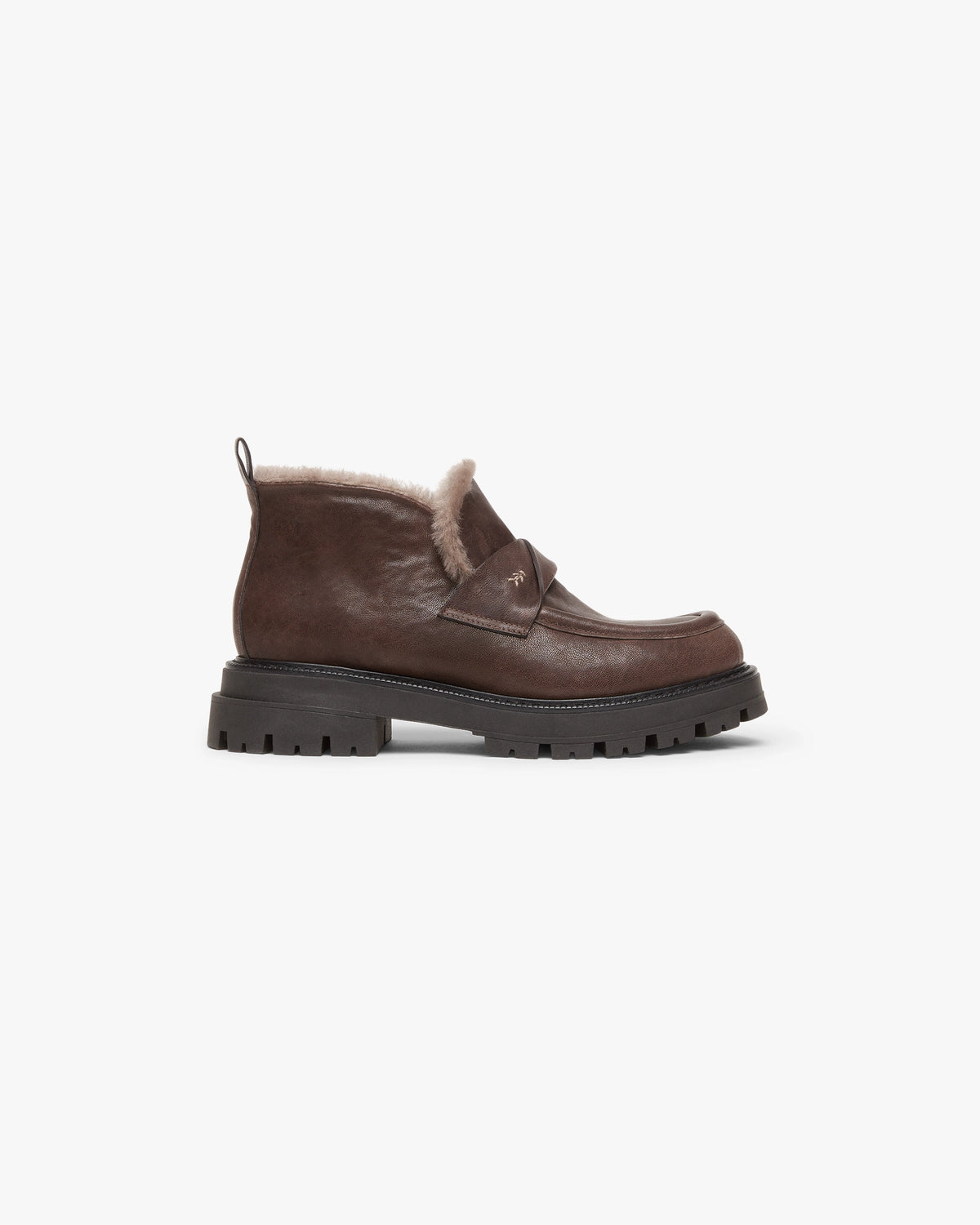 Leather Loafer Ankle Boot