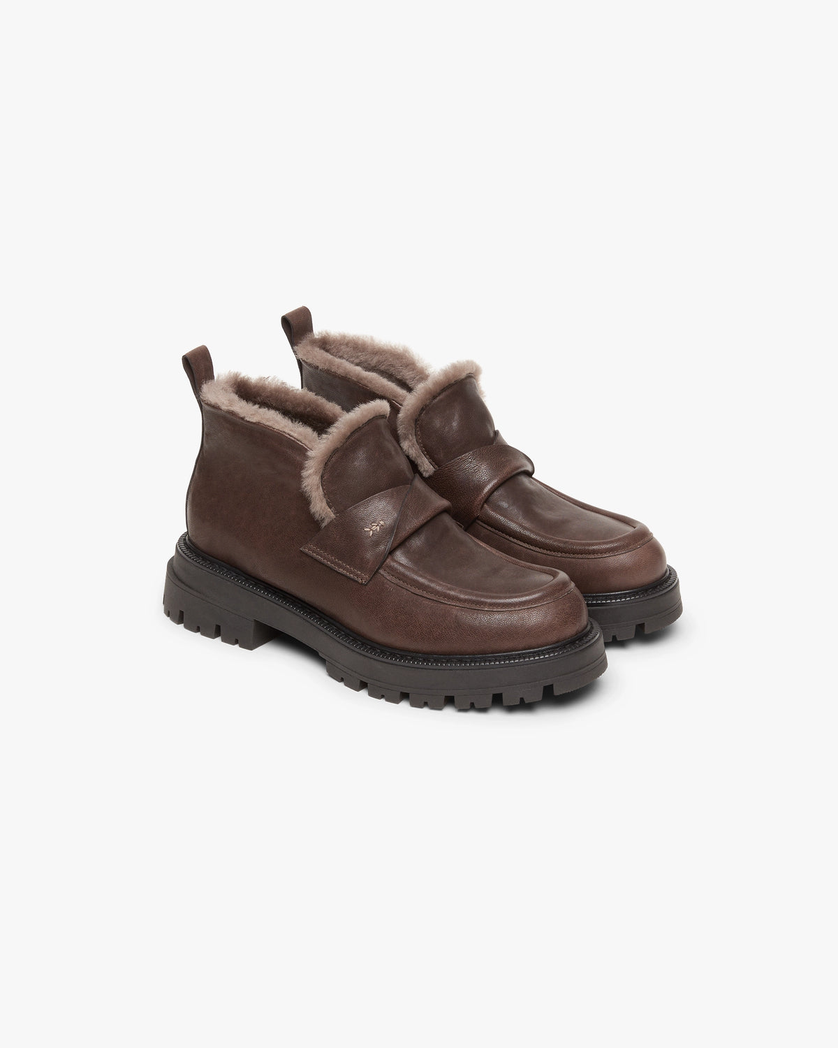 Leather Loafer Ankle Boot