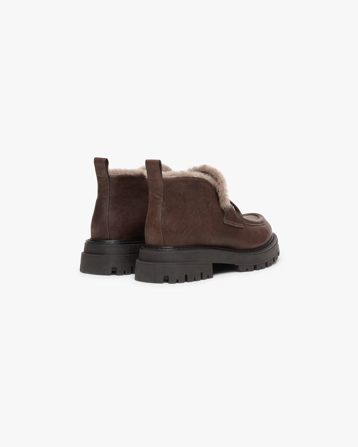 Leather Loafer Ankle Boot