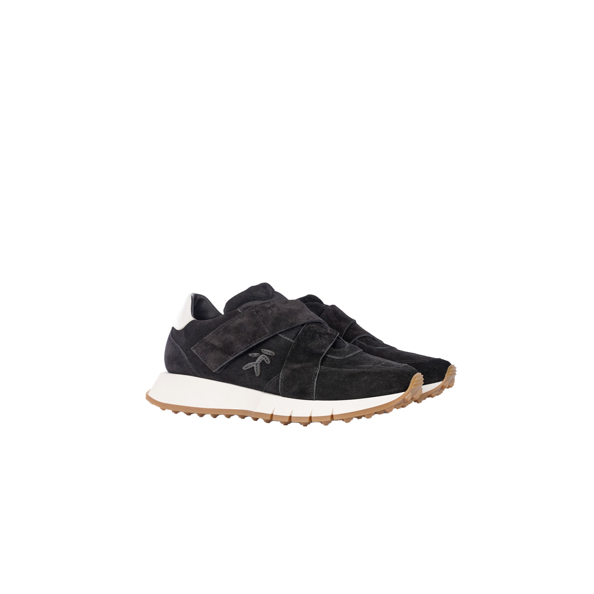 Sneaker Camoscio Strappi Vintage Nero