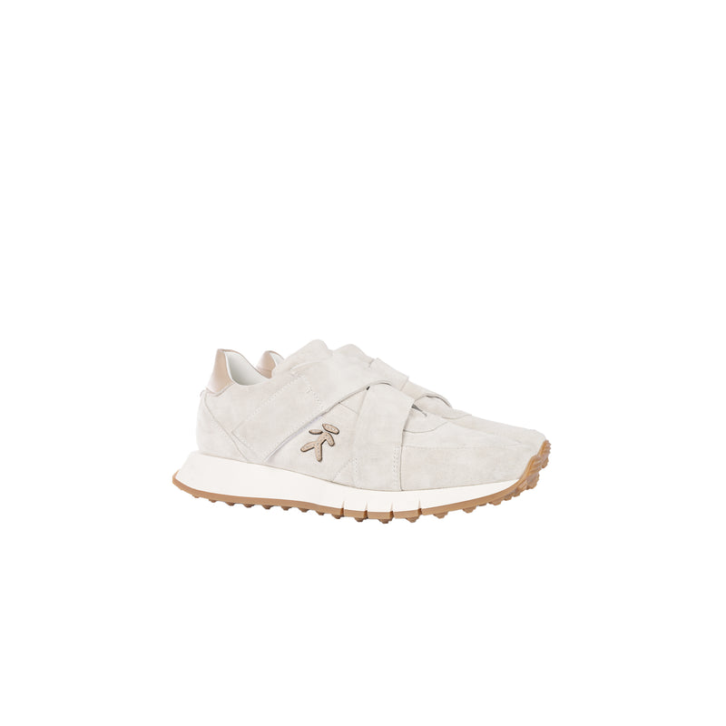 Suede Leather Man Sneaker Chalk White