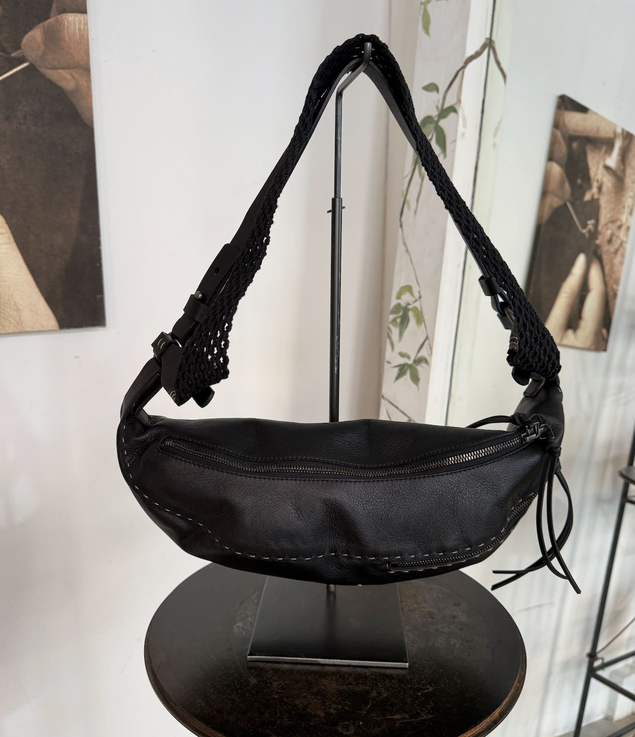 Luna Crossbody Belt Bag S Black