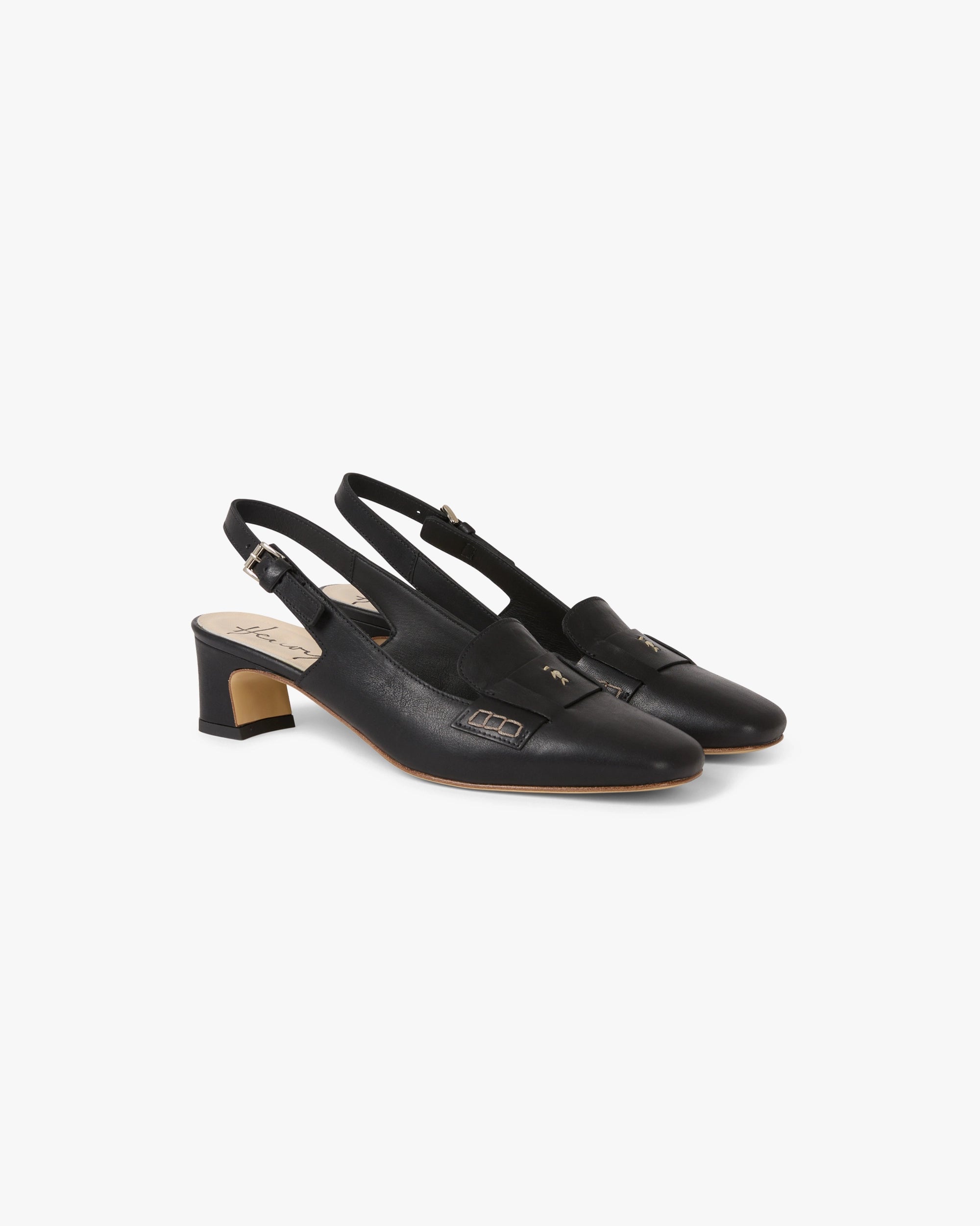 Square-Toe Slingback Pump