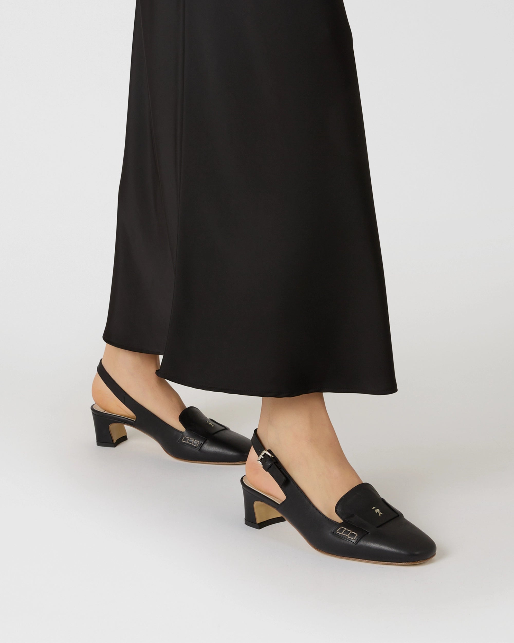 Square-Toe Slingback Pump