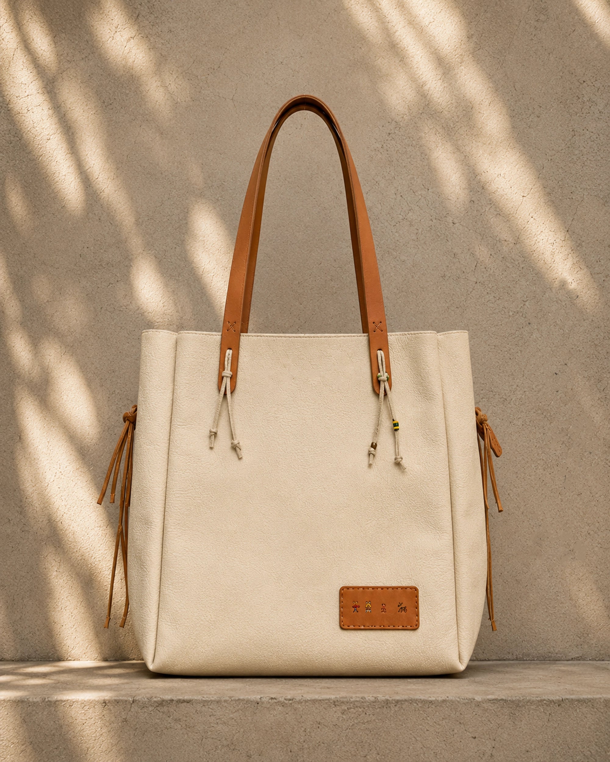 HB x 2Arrows Tote White Leather