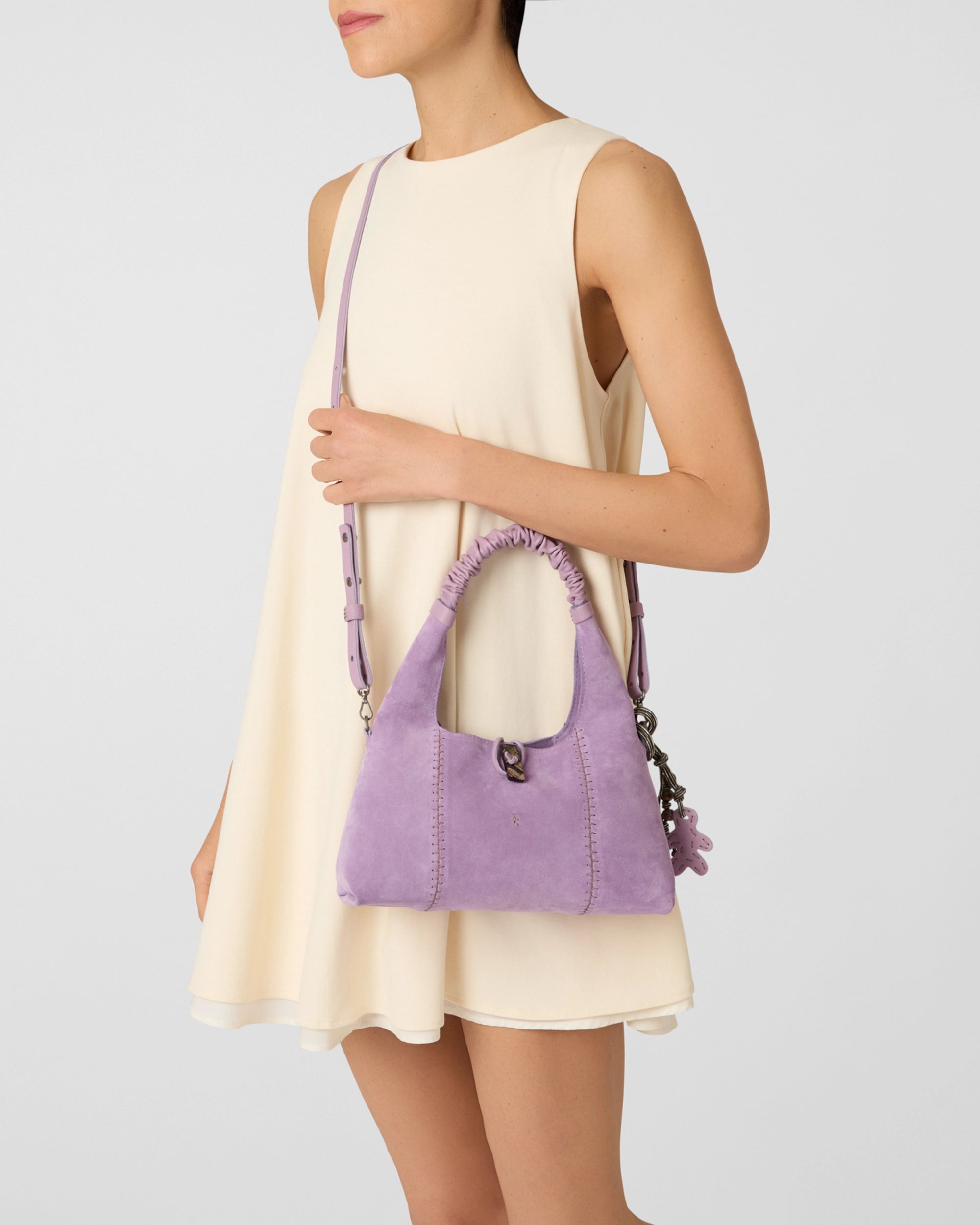 Paige Micro Suede Shoulder Bag
