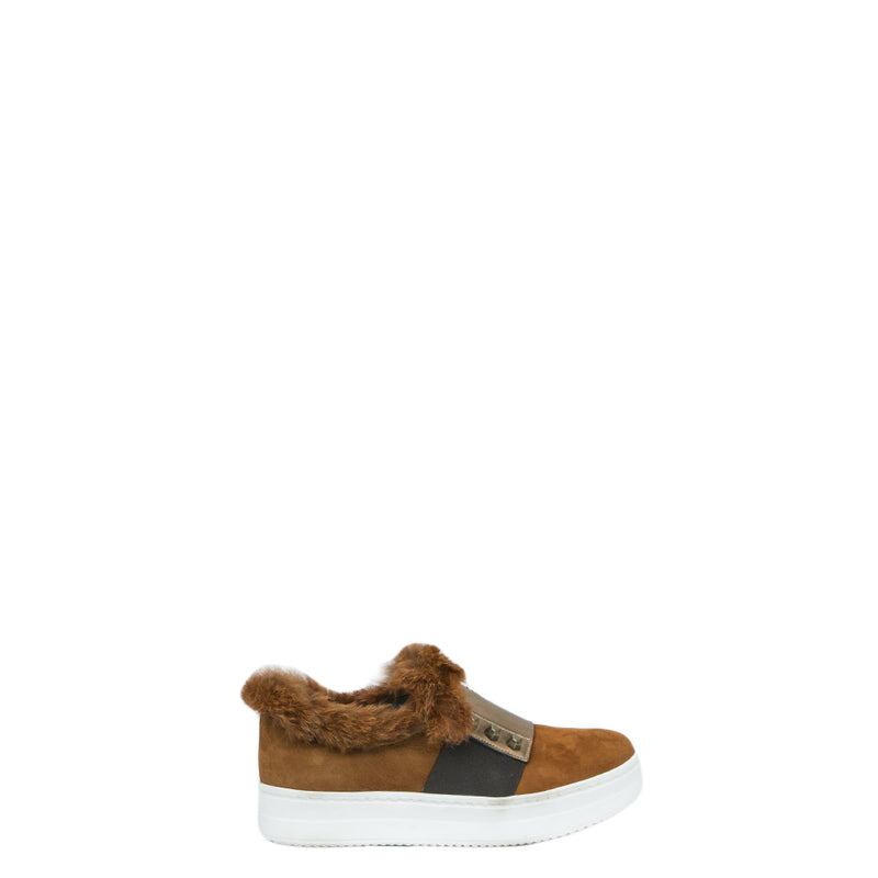 Fascia Slip-On Pelliccia Lapin/Nabuck Cotto