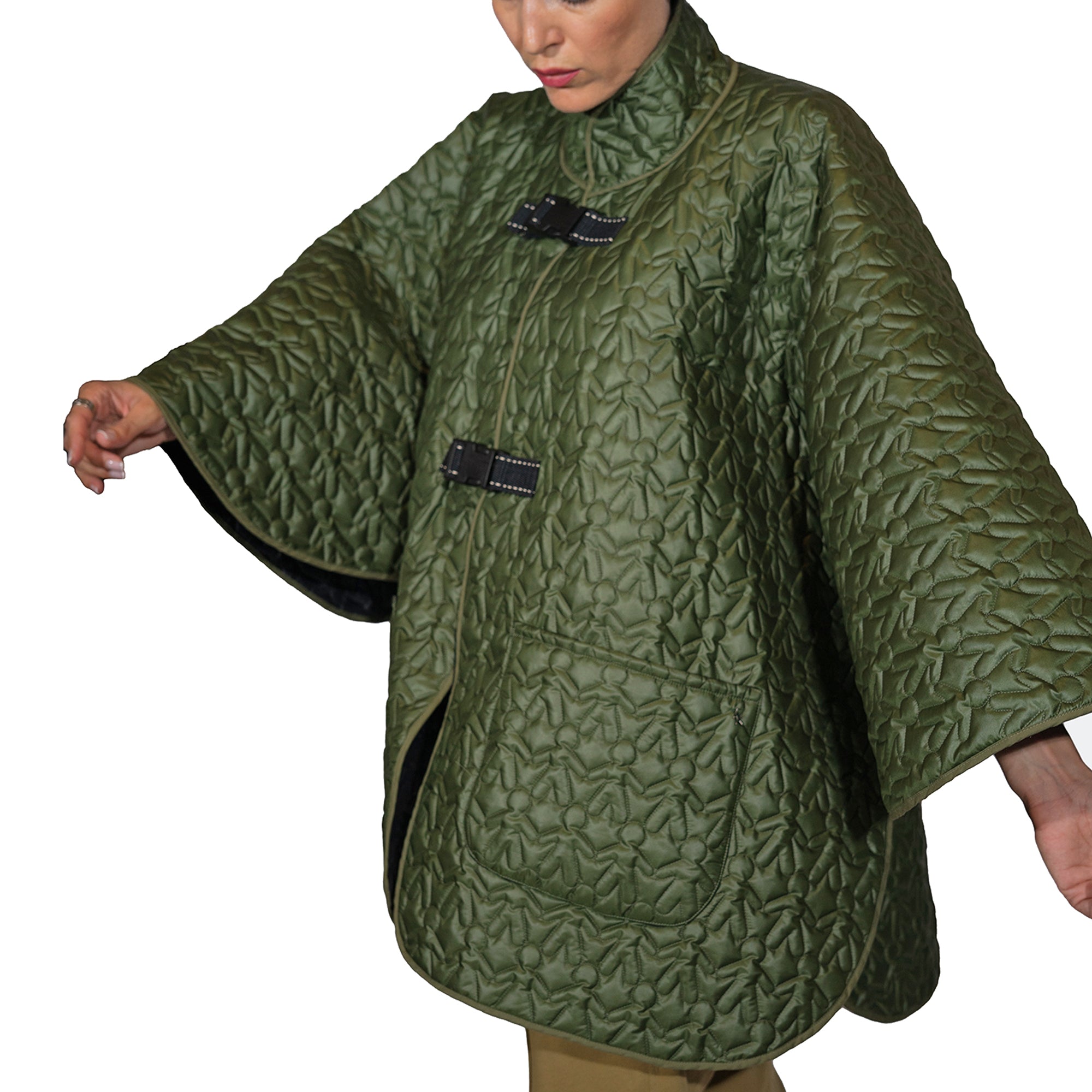 Cape Omino Nylon Forest Green