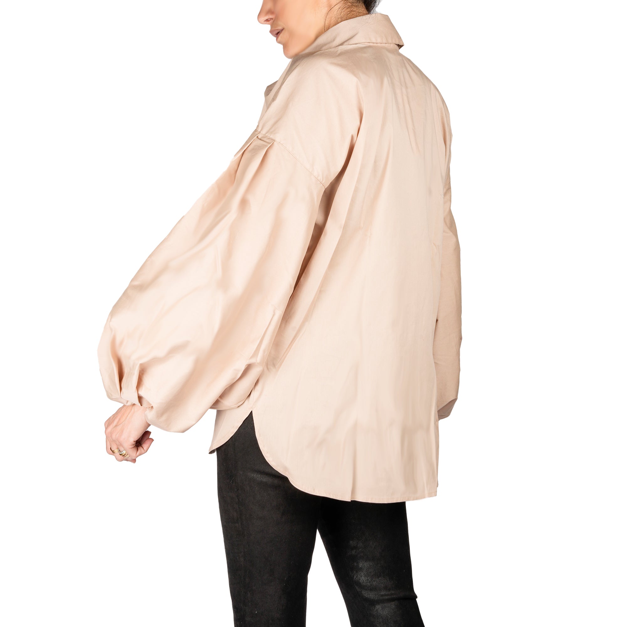 Camicia in cotone beige