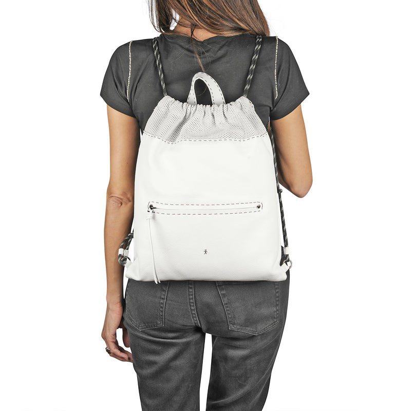 New Sacchetto  Backpack  L Cervo White