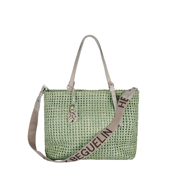 Minerva Shopping M HB Intreccio Crochet Agave Green