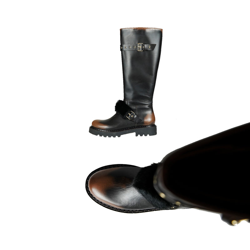 Brushed High Boot Brandy