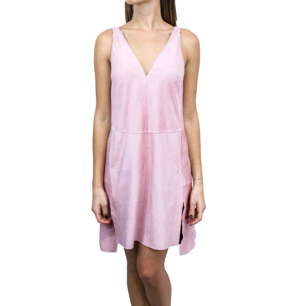 Suede Leather Dress Pink