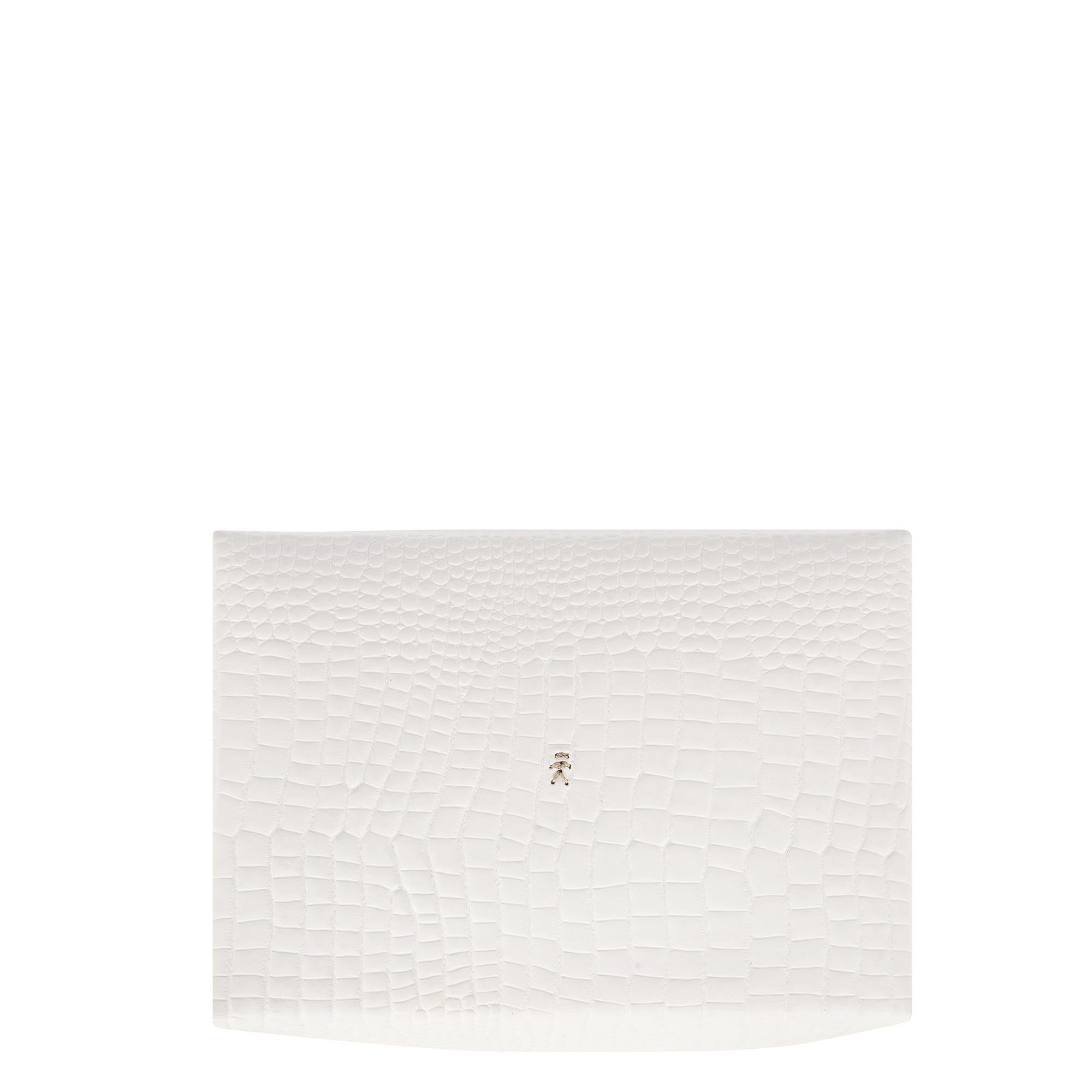 Scatola Liscia M Printed Crocodile White