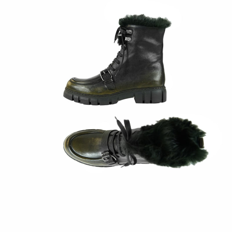 Fur Lining Bootie Olive
