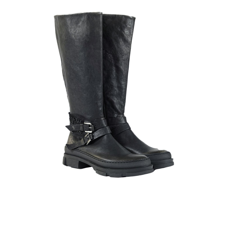 High Boot Woven Strap Anthracite