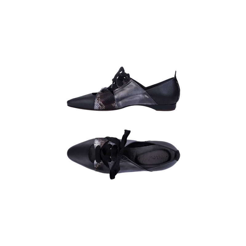 Flat Shoes Metal Sport Black