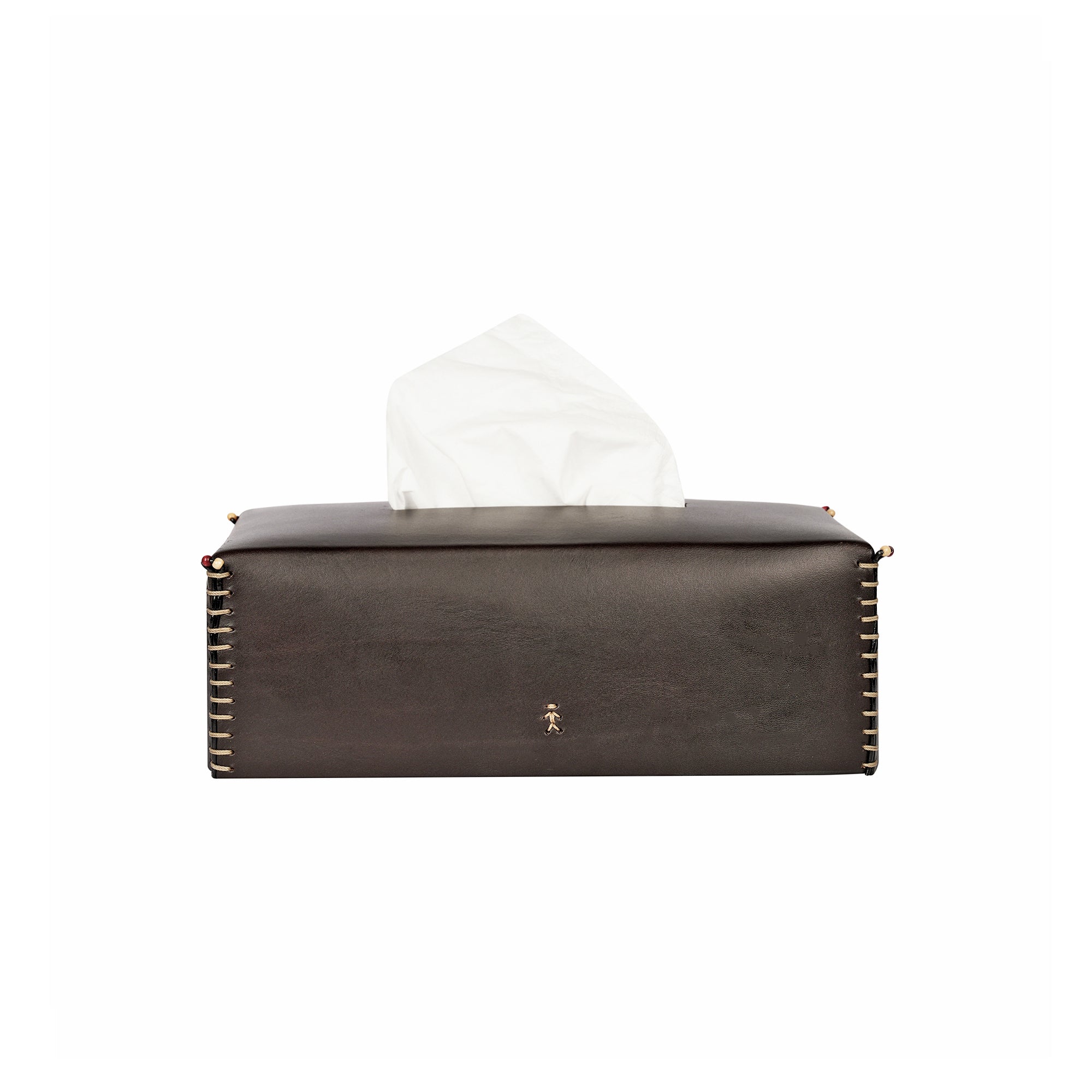 Kleenex Box Cuoio Dark Brown