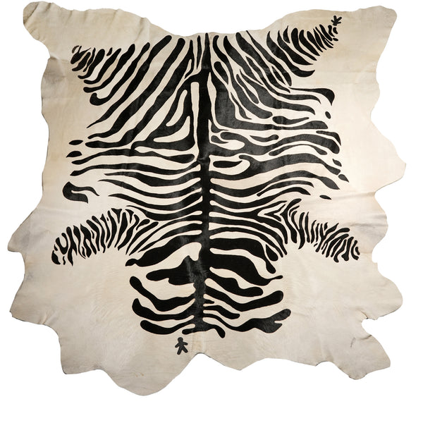Zebra White & Black Rug
