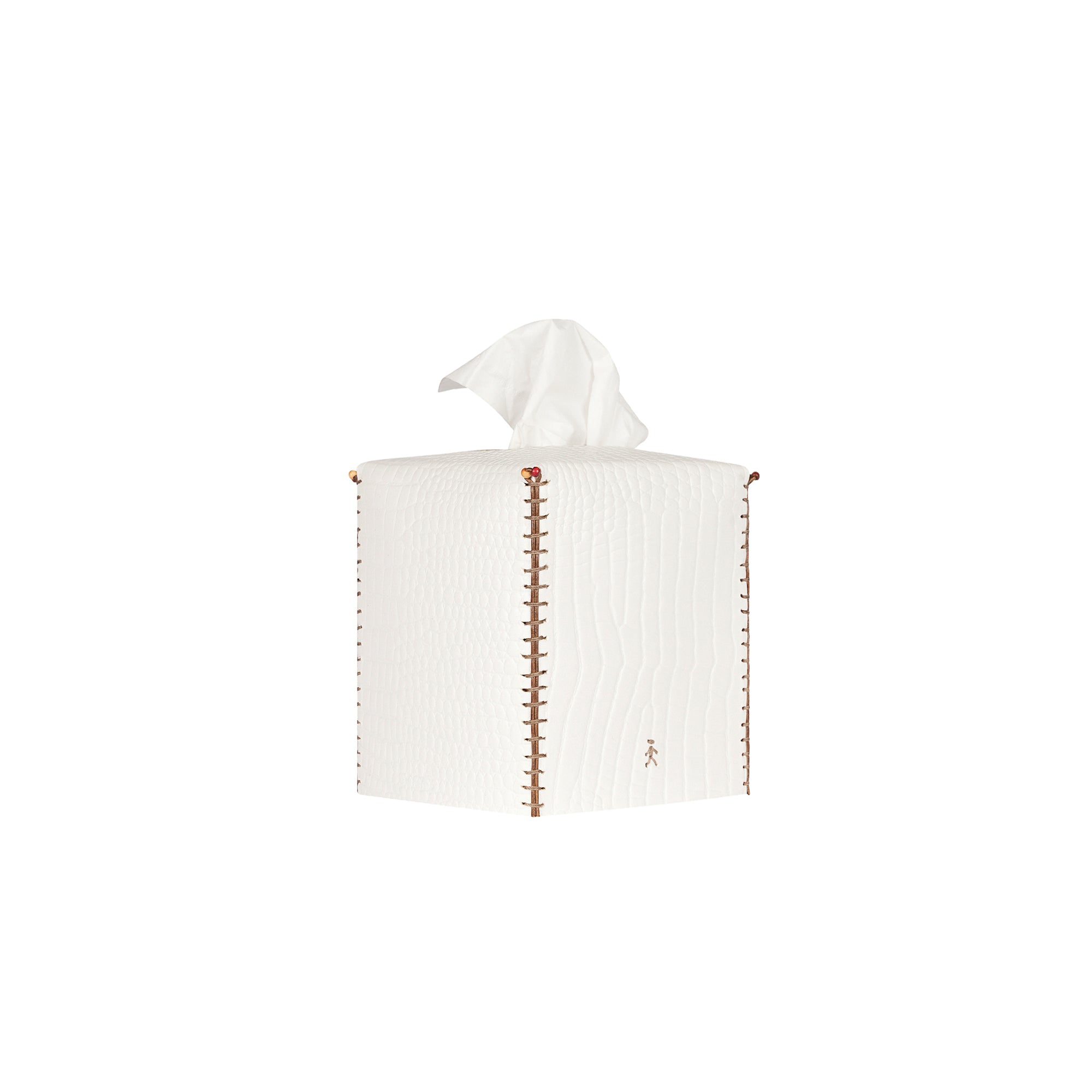 Kleenex Box Square Croco White