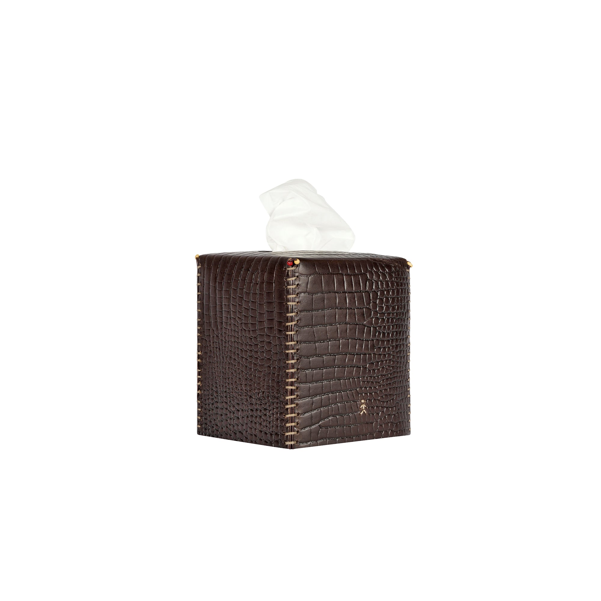 Kleenex Box Square Croco Ebano