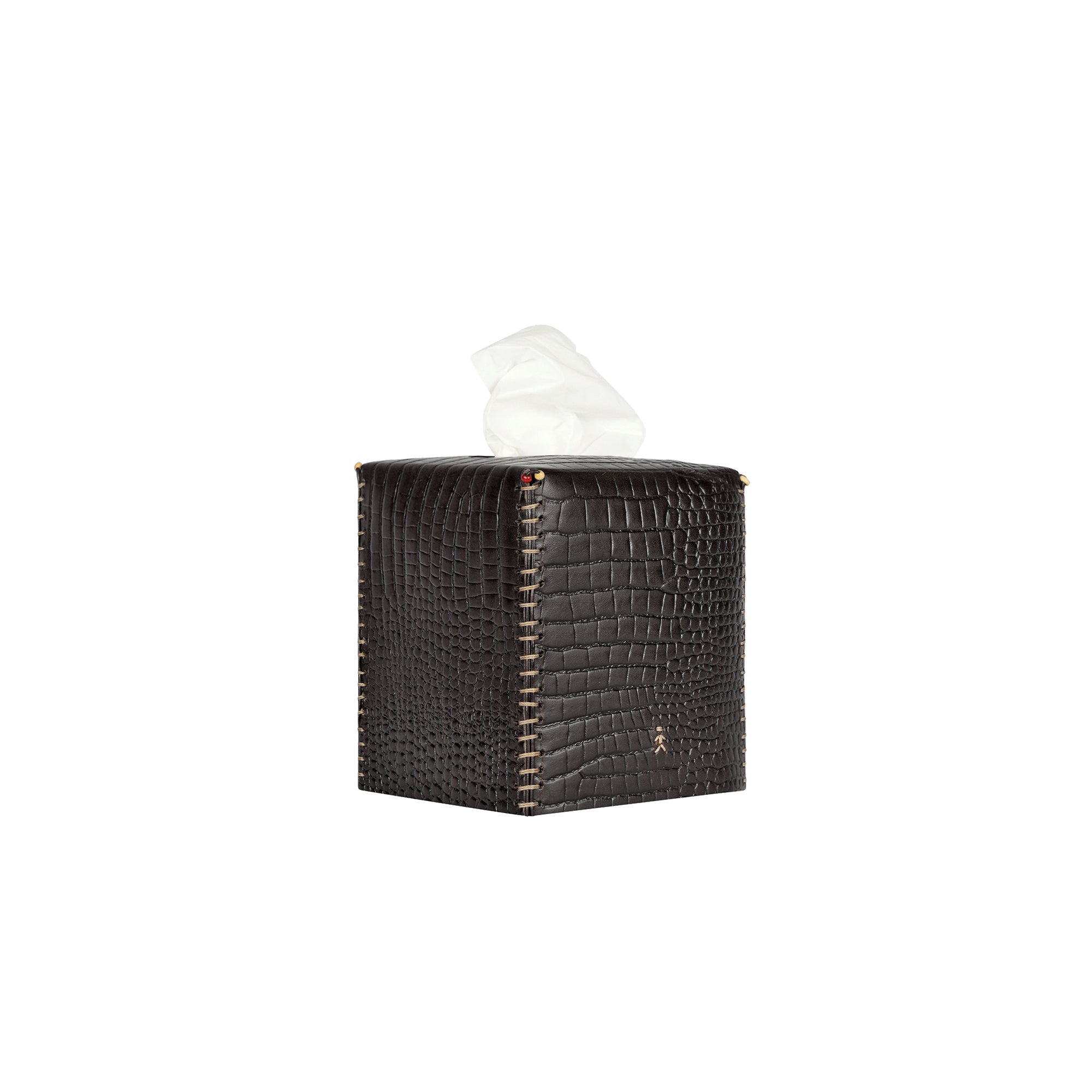 Kleenex Box Square Croco Black