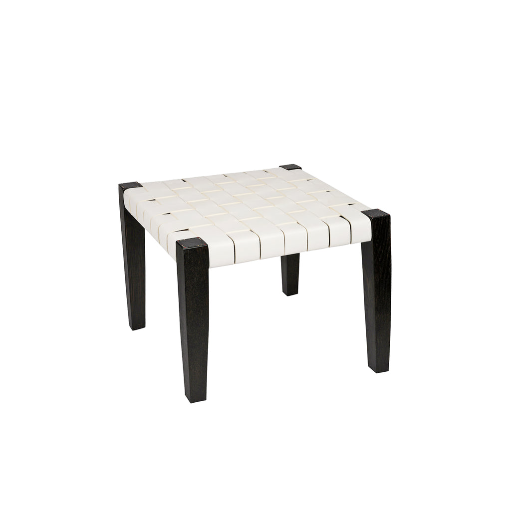 White outlet square stool