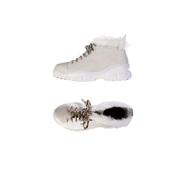 High Fur Sneaker Cervo Chalk White